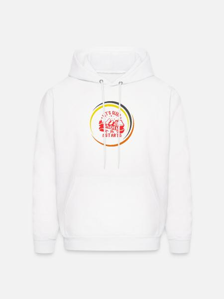 camp, adventure, exploring - Men's Hoodie - white