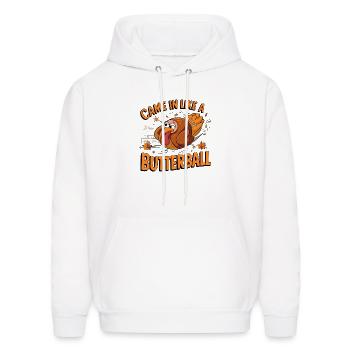 Came In Like A Butterball Funny Thanksgiving Men - Men's Hoodie - white - Front - Elias (183cm)