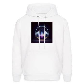 Head Phone - Men's Hoodie - white - Front - Elias (183cm)