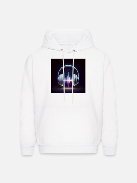 Head Phone - Men's Hoodie - white