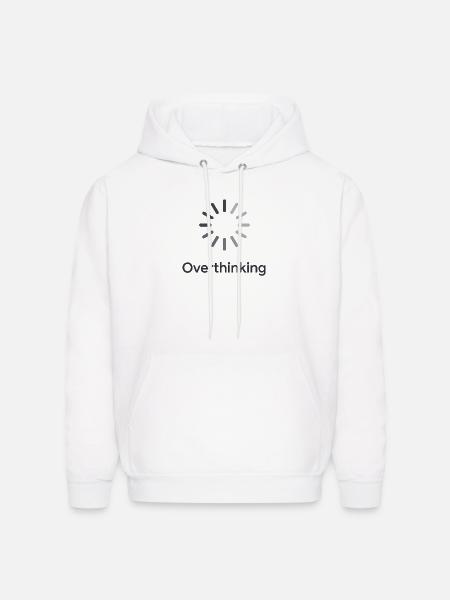 Overthinking Loading - Men's Hoodie - white