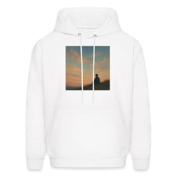 Watching the Sky - Men's Hoodie - white - Front - Elias (183cm)