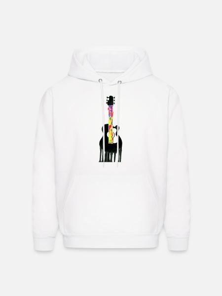 Guitar Flows - Men's Hoodie - white