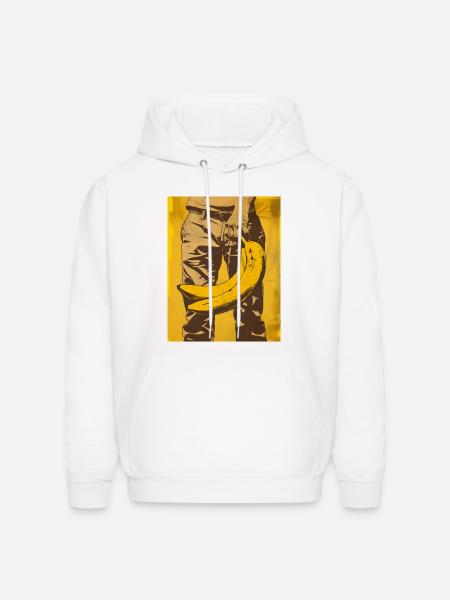 Banana Pop Art Silhouette - Men's Hoodie - white