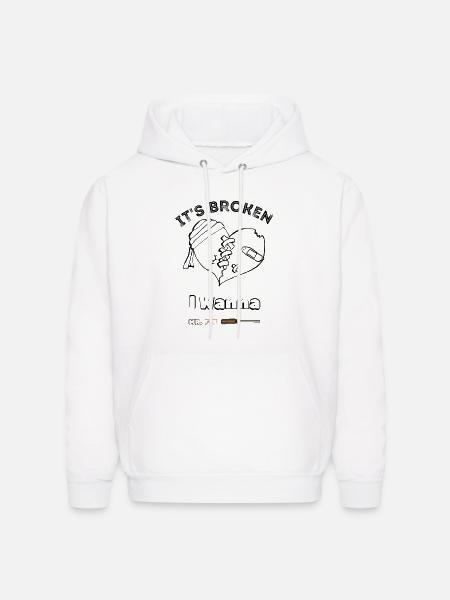 My heart is broken - Men's Hoodie - white