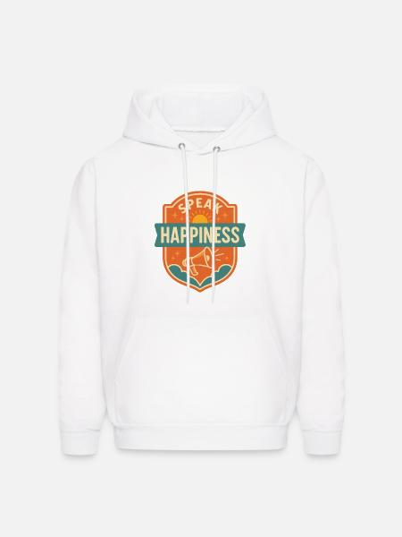 Speak Happiness - Men's Hoodie - white
