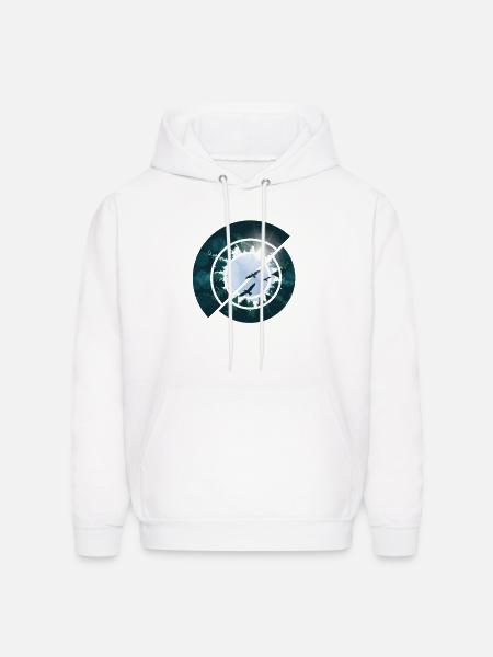 Abstract Forest with Animals Design - Men's Hoodie - white