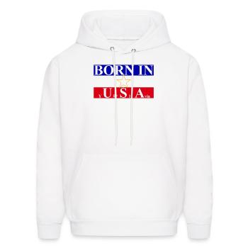 Born In Yugoslavia - Men's Hoodie - white - Front - Elias (183cm)