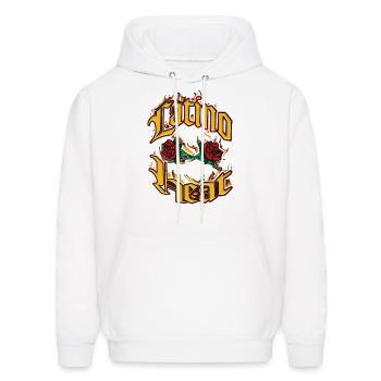latino heat - Men's Hoodie - white - Front - Elias (183cm)