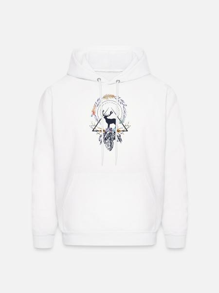 Beautiful Boho Design - Men's Hoodie - white