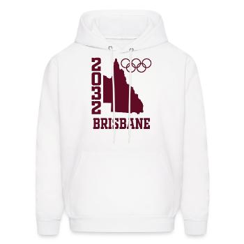 Brisbane 2032 Queensland 2032 Brisbane Games - Men's Hoodie - white - Front - Elias (183cm)