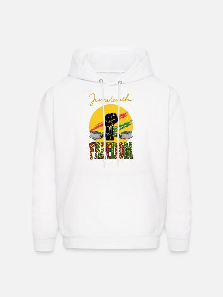 JUNETEENTH FREEDOM APPAREL - Men's Hoodie - white