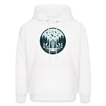 Circular Outdoors - Men's Hoodie - white - Front - Elias (183cm)