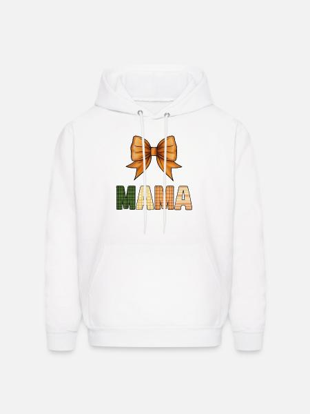 Rustic Gingham Mother Design - Men's Hoodie - white