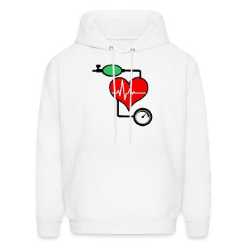 Blood pressure monitor - Men's Hoodie - white - Front - Elias (183cm)