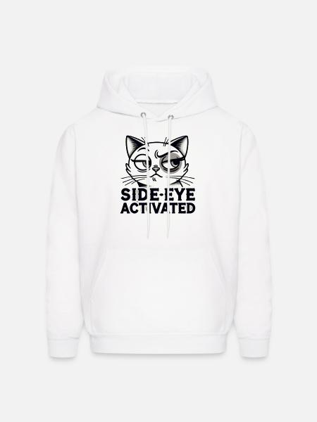 Side Eye Activated - Men's Hoodie - white