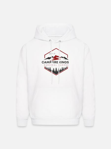 Campfire Kings Survival Queens - Men's Hoodie - white