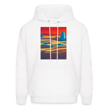 Marspolis - Men's Hoodie - white - Front - Elias (183cm)