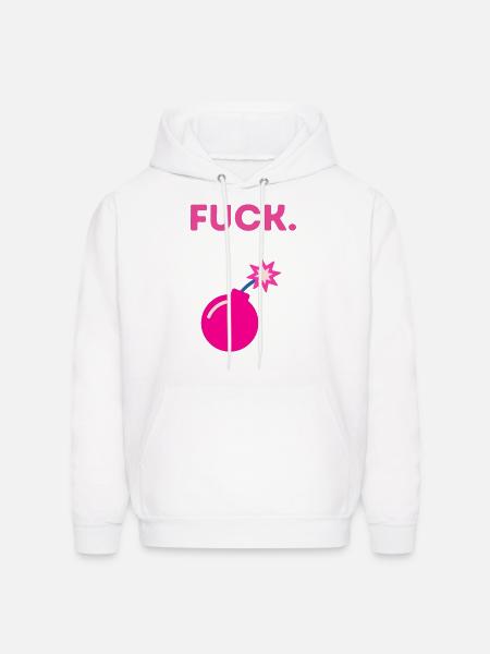 hot pink bomba - Men's Hoodie - white