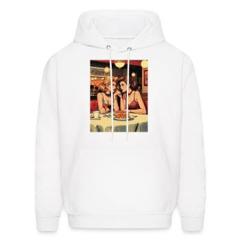 Retro - Men's Hoodie - white - Front - Elias (183cm)