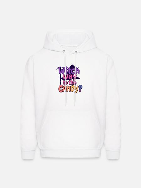 Witch Way to the Candy - Men's Hoodie - white