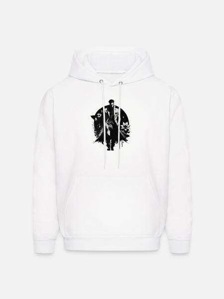 Noir Gentleman Floral Bloom - Men's Hoodie - white