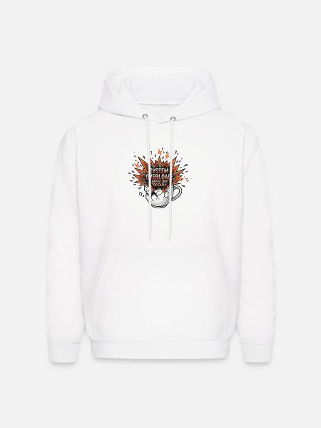 System Overload Initializing Too Early - Men's Hoodie - white