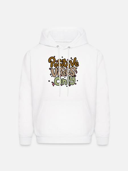 Positive Vibes Only - Men's Hoodie - white
