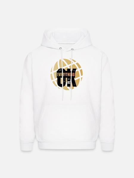 Everything Will Be OK Globe - Men's Hoodie - white