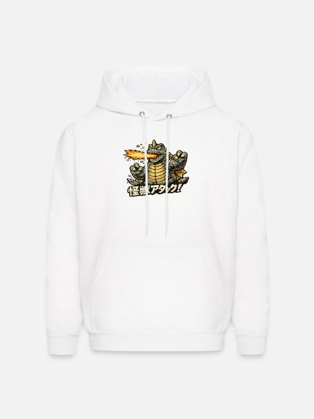 Kaiju Dragon Inferno Attack - Men's Hoodie - white