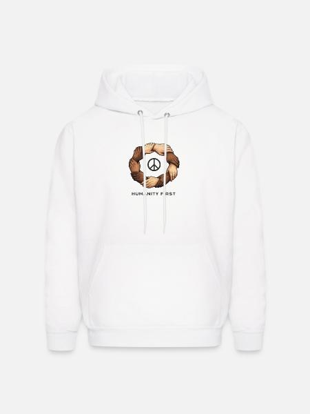 Humanity First Unity Circle - Men's Hoodie - white