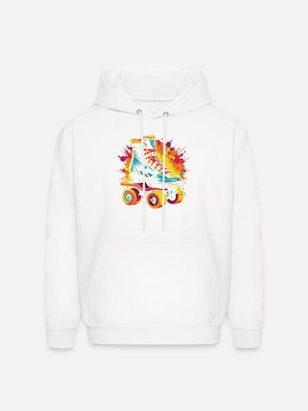 Roller Skates Splotch - Men's Hoodie - white
