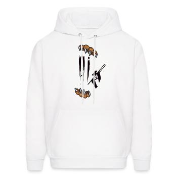 terrifying tiger claws - Men's Hoodie - white - Front - Elias (183cm)