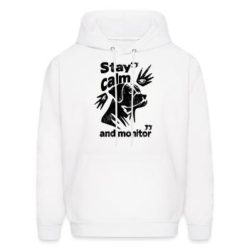 Saty Calm And Monitor - Men's Hoodie - white - Front - Elias (183cm)