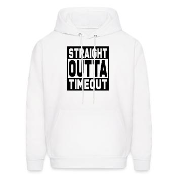 Straight Outta Timeout Toddler - Men's Hoodie - white - Front - Elias (183cm)