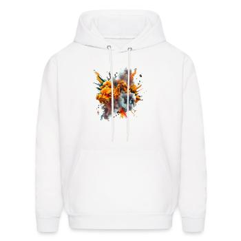 Explosive color bomb - Men's Hoodie - white - Front - Elias (183cm)