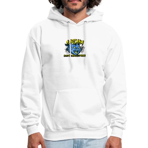 fierce logo template with an electric cat illustra - Men's Hoodie