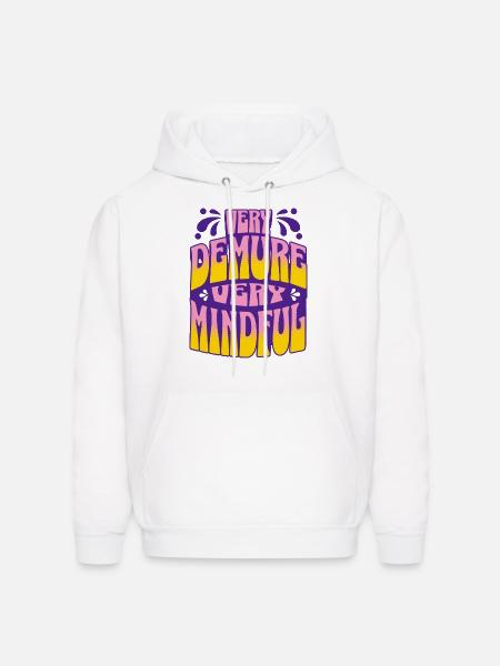 Very Demure, Very Mindful - Men's Hoodie - white
