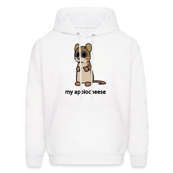 "my apolocheese" - Men's Hoodie - white - Front - Elias (183cm)