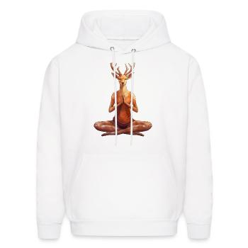 Yogi Hirsch - Men's Hoodie - white - Front - Elias (183cm)