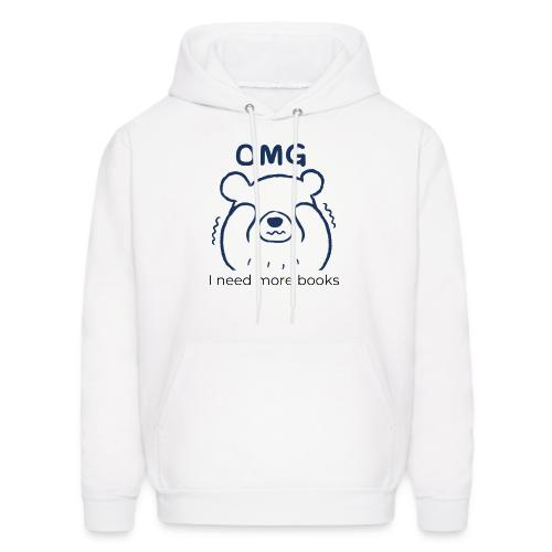 OMG I need more books (blue text) - Men's Hoodie