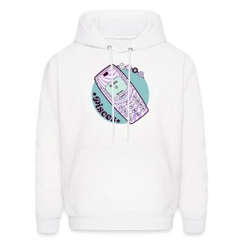 Vintage Phone Pisces - Men's Hoodie - white - Front - Elias (183cm)