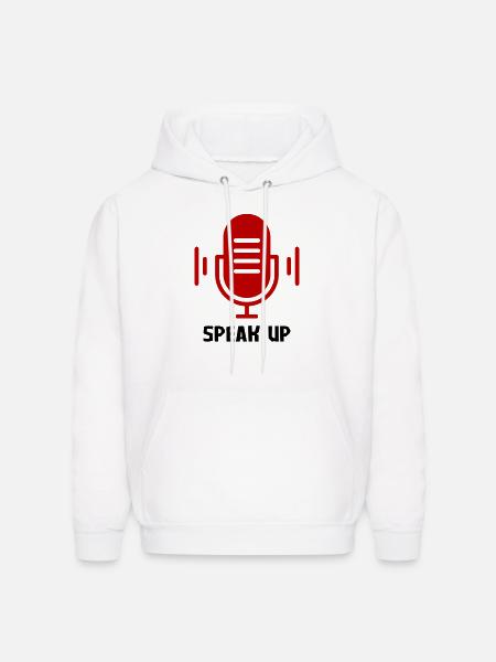 Speak Up - Men's Hoodie - white
