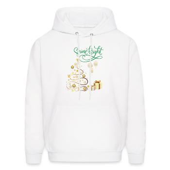 Shine Bright - Men's Hoodie - white - Front - Elias (183cm)