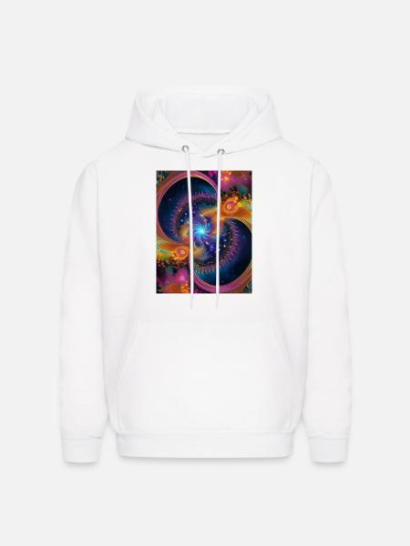 Fractal universe - Men's Hoodie - white