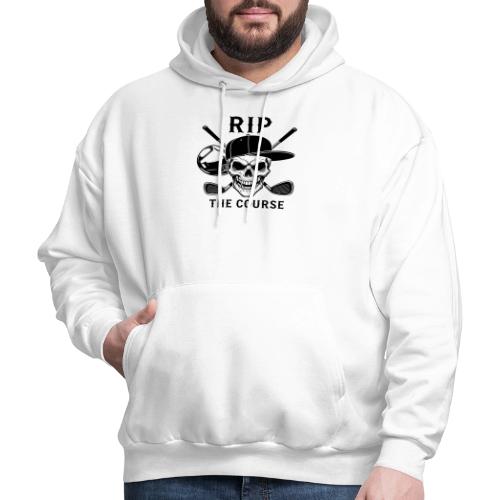 RIP THE COURSE - Skull Golf Gift Tee for Men - Men's Hoodie