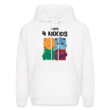 i have 4 moods funny design - Men's Hoodie - white - Front - Elias (183cm)