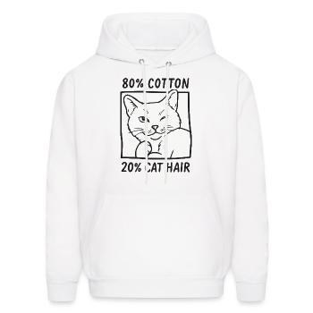 Playful Cat Face - Men's Hoodie - white - Front - Elias (183cm)