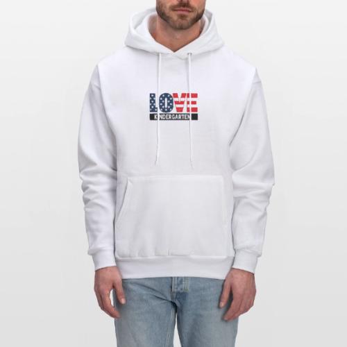 Love Kindergarten Patriotic Graduation - Men's Hoodie