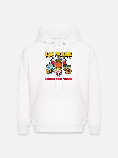Lovable Imperfections Rock Band - Men's Hoodie - white